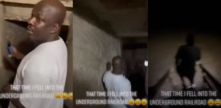 WATCH: Man discovers abandoned railway after finding secret stairway under his house