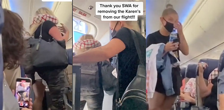 TikTok: Mother-daughter duo being removed from flight for causing trouble