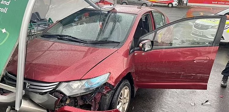 Drug dealer smashes into trolley bay while trying to flee police chase in car