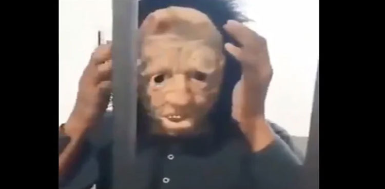 Video: Peshawar man arrested for wearing scary mask