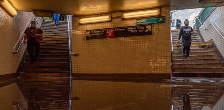 WATCH: New York subways face brunt of Hurricane Ida