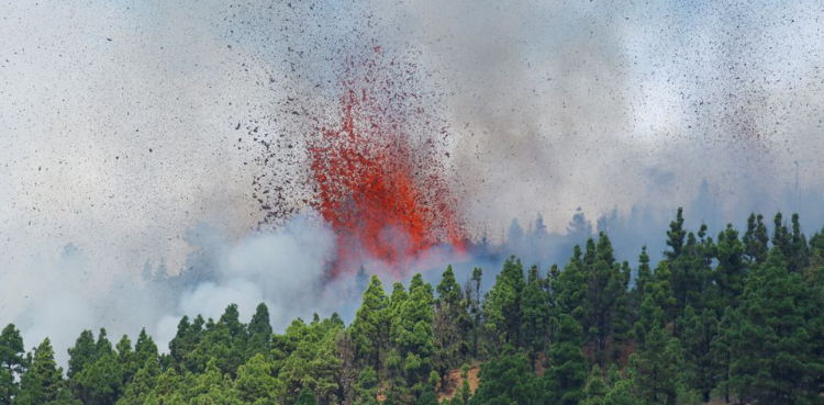 Lava pours out of volcano on La Palma in Spain's Canary Islands