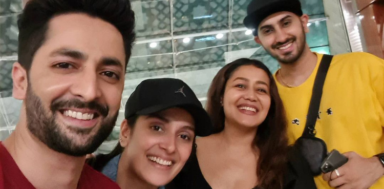 Ayeza Khan, Danish Taimoor pose with Indian singer Neha Kakkar in new snap