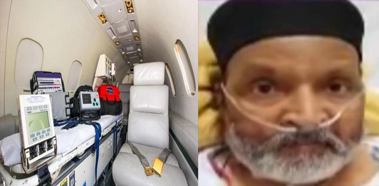 Umer Sharif landed in Germany after health declined onboard U.S. flight