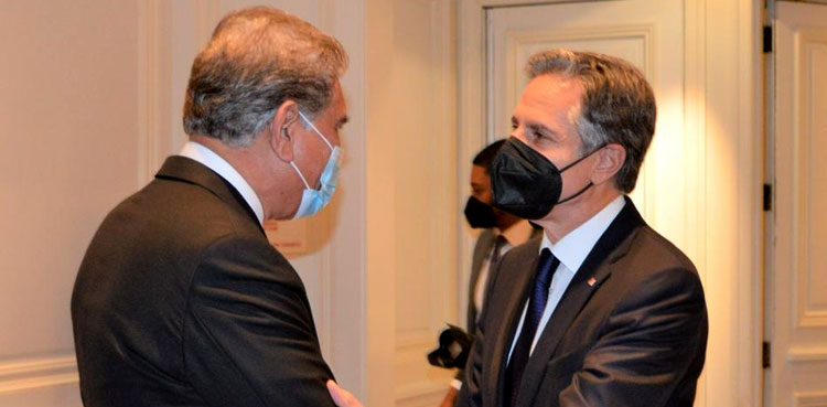 World must not repeat mistake of disengaging with Afghanistan, Qureshi tells Blinken