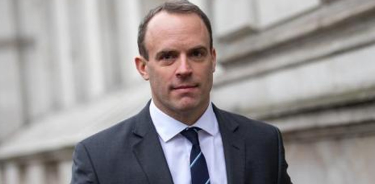 British Foreign Secretary Dominic Raab arrives in Pakistan