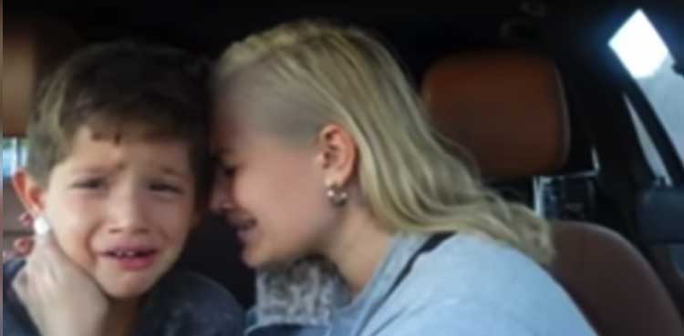 WATCH: YouTuber gets caught telling son to 'act like you're crying'