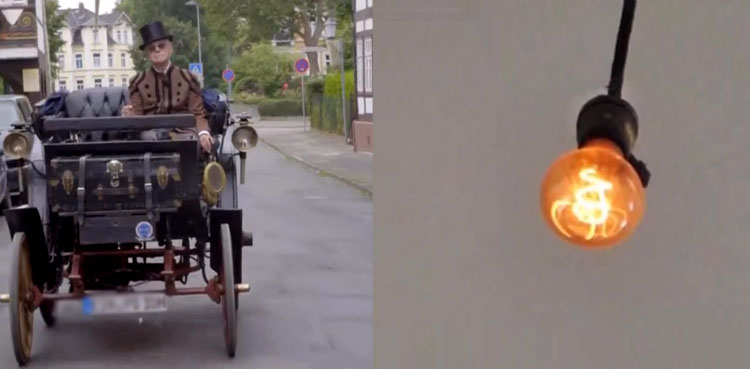 Video: This bulb, car are in perfect working condition for over 100 years