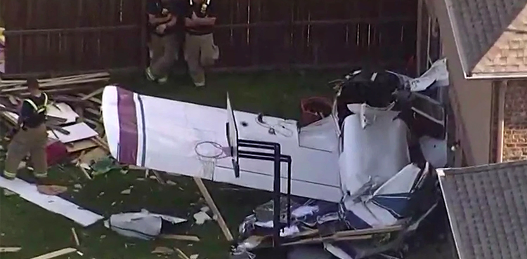 Military aircraft crashes into Texas residential area in US
