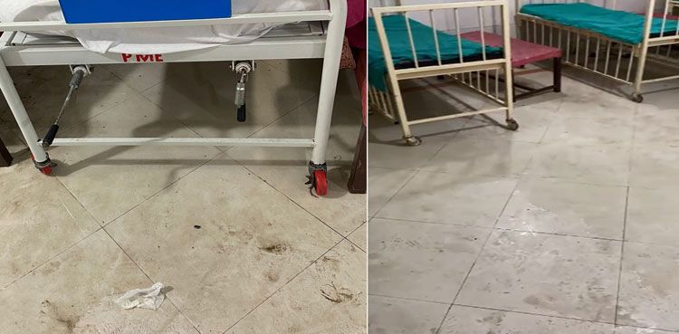 Sewage water enters Children's Ward of Services Hospital Lahore