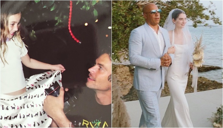 Vin Diesel walks Paul Walker’s daughter down the aisle