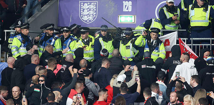 FIFA condemn 'abhorrent' violence at Wembley