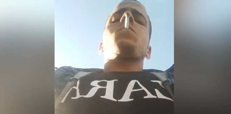 Video: Robber arrested after being filmed during live broadcast