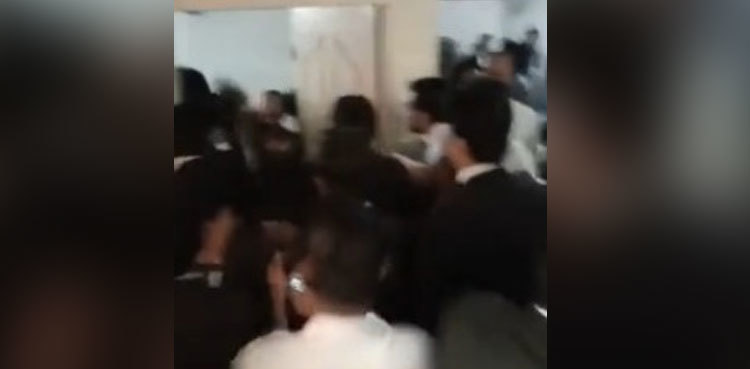 Lawyers booked for beating up woman on Malir court premises