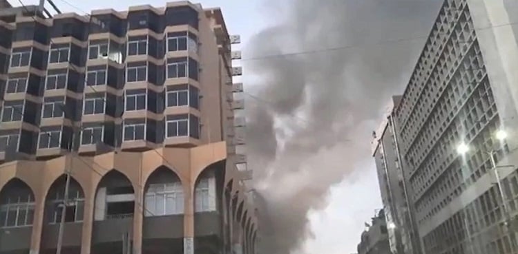 600 shops affected in Saddar Cooperative Market fire: Fire Brigade