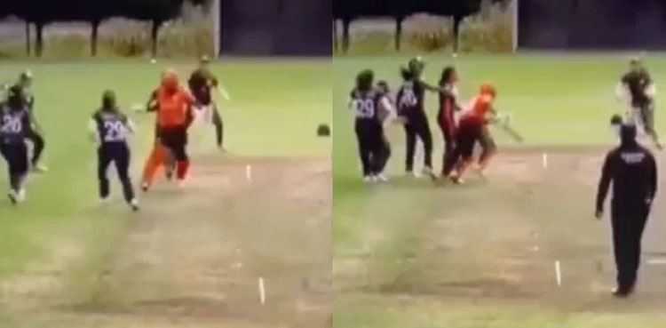 Watch: Canadian cricketer obstructs the field