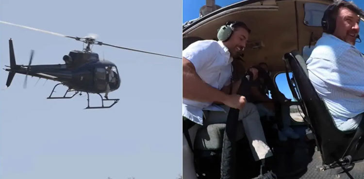 Watch: YouTuber rents helicopter to solve physics exam question