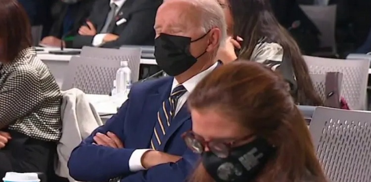 WATCH: Joe Biden falls asleep during Climate Change Conference