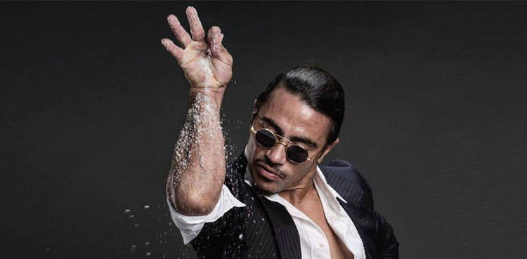 Salt Bae surprises fans but not by his cooking