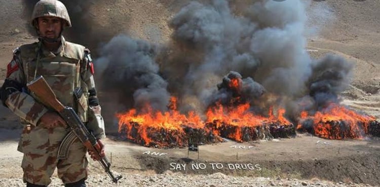 Smuggled drugs hidden inside Pishin cave recovered by ANF