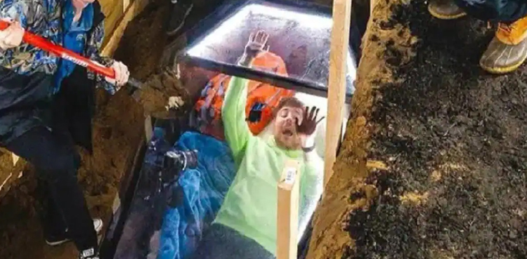 Viral video: YouTuber buries himself in coffin for 50 hours