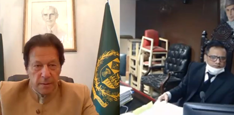 Ali Zaidi shares video of PM Imran's court appearance in defamation case