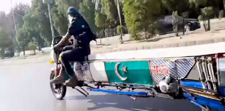 VIDEO: Pakistani cop makes 16-foot long motorbike