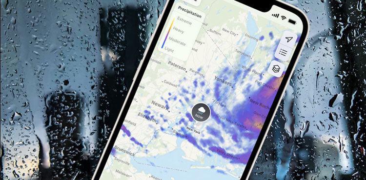 Know how to access secret rain map in iPhone