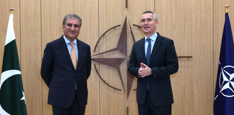 FM Shah Mahmood Qureshi, NATO chief discuss Afghan situation
