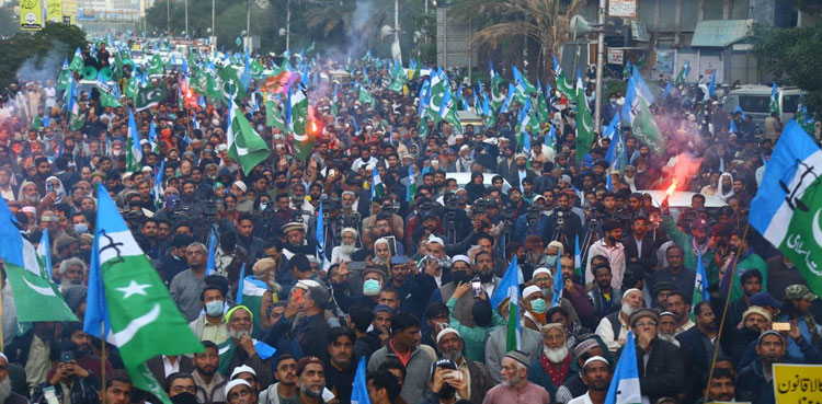 JI holds massive rally to oppose controversial Sindh LG law