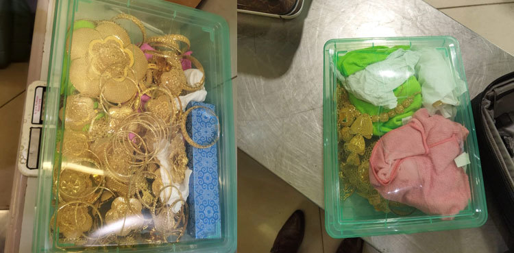 Afghan nationals smuggling 10kg gold caught at Peshawar airport