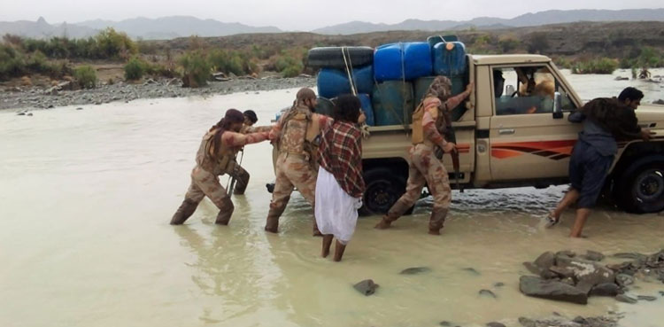 Army assists administration after heavy rainfall hits Balochistan coastal areas