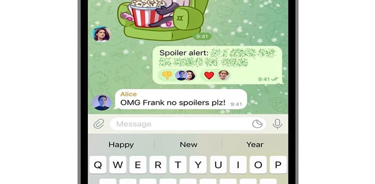 Telegram brings message reactions, spoilers, and translation