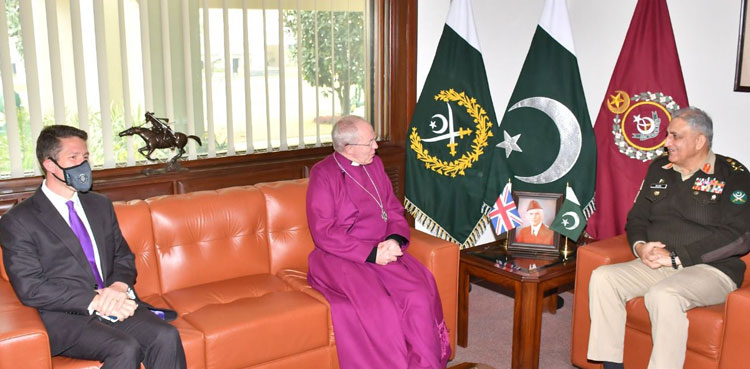 Archbishop of Canterbury Justin Welby meets COAS Bajwa