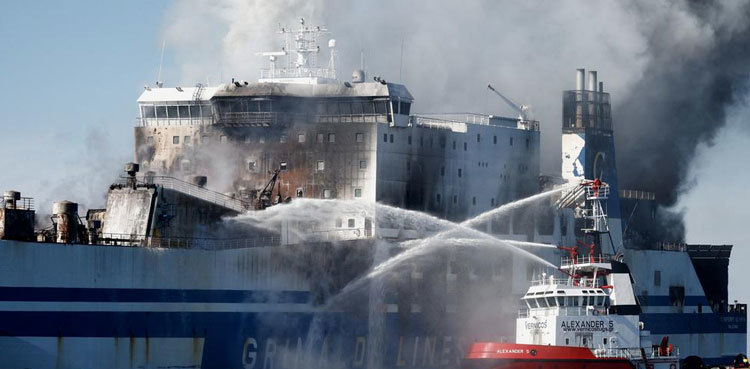 Greek ferry fire: Missing passenger found alive