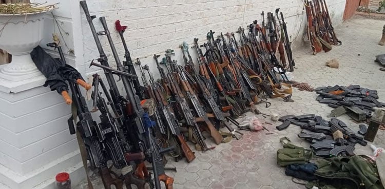 Huge arms, ammunition cache recovered in North Waziristan IBO