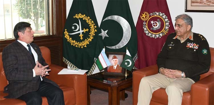 COAS Qamar Javed Bajwa meets Uzbekistan's ambassador: ISPR