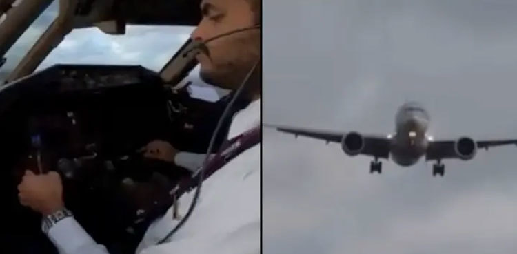 Viral video: Pilot shares cockpit view of plane as he lands in Storm Eunice