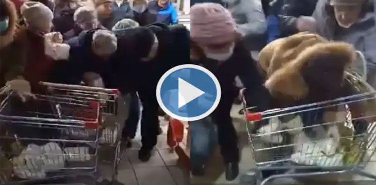 Viral: Russians fight over sugar fearing food shortage