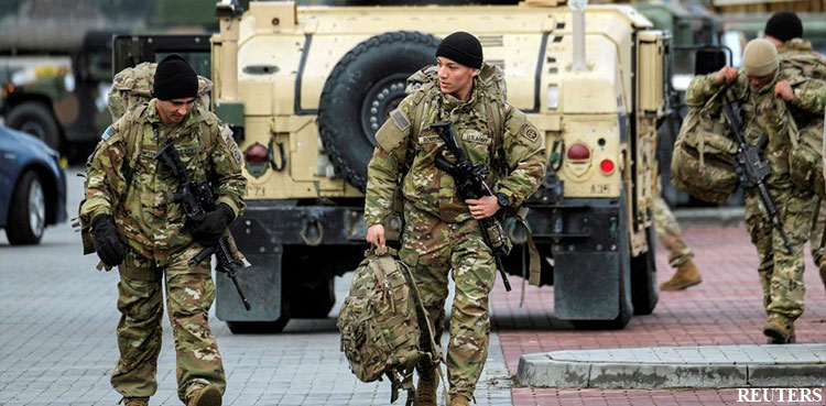 US sends more troops to Europe, says all Russia forces deployed