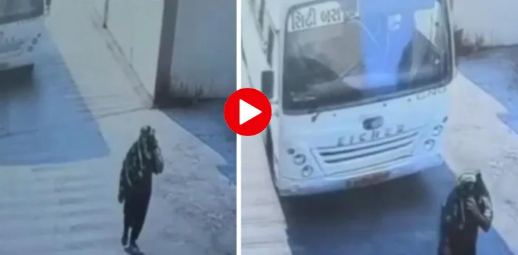 Watch: Girl student run over by bus driver in Gujrat