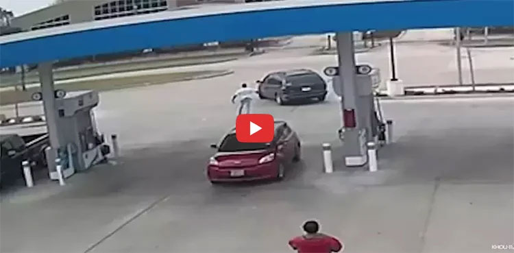 VIRAL: Thieves steal over 1,000 gallons diesel from petrol pump using a minivan