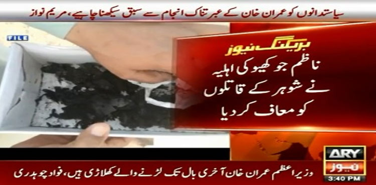 Nazim Jokhio's wife pardons killers of her husband