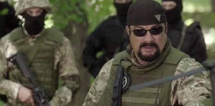 Steven Seagal's viral photo fighting alongside Russian forces deemed FAKE