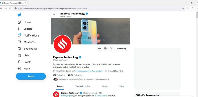 What is "The onion Router" and why has twitter opted for it?