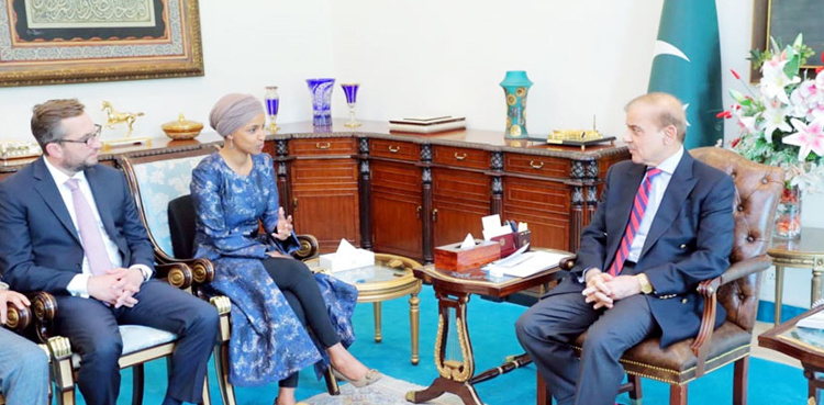 US Congresswoman Ilhan Omar calls on PM Shehbaz Sharif