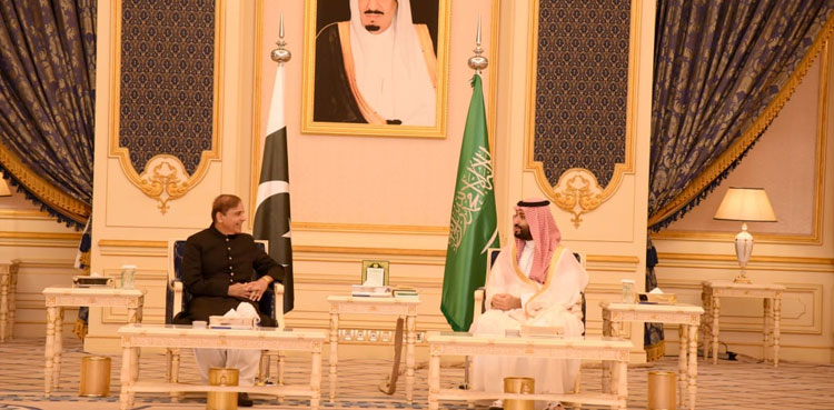 PM Shehbaz, Saudi crown prince discuss matters of mutual interest