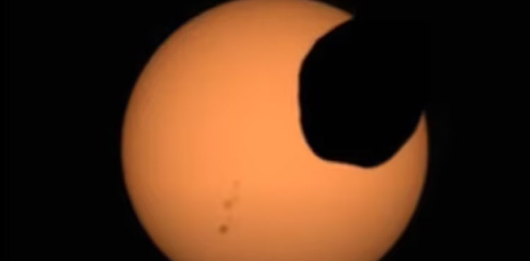 Watch: NASA's rover captures stunning solar eclipse from Mars