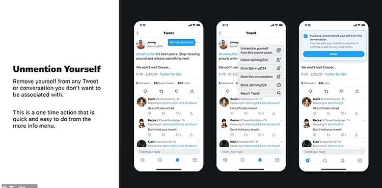 Twitter testing 'unmention' feature to avoid unwanted conversations
