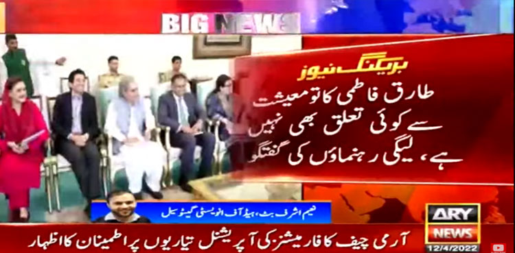 PML-N leaders question Tariq Fatemi's presence in economic meeting